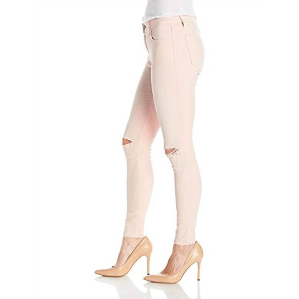 NEW JOE'S JEANS icon mid rise ripped knees skinny jeans in melon pink - Picture 2 of 3